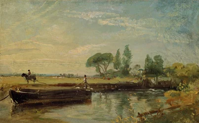 A Barge below Flatford Lock, c.1810